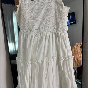Altar'd State Elegant White Ruffle Dress